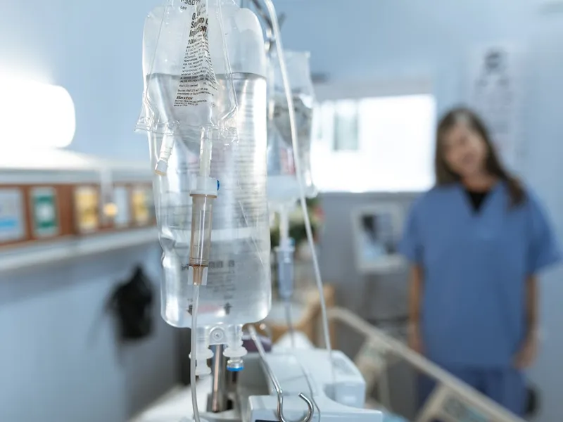 IV infusion drip with nurse at TopDoc clinic